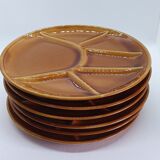 Set of 6 fondue plates