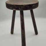 Massive black tripod stool