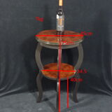 Old Side Table Redesigned with Mahogany Marquetry