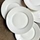 6 white porcelain flat plates