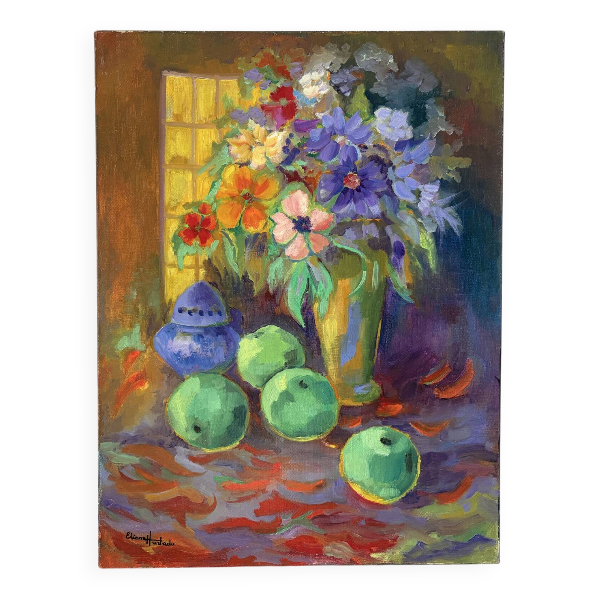 Perfume of Apples, oil on canvas signed