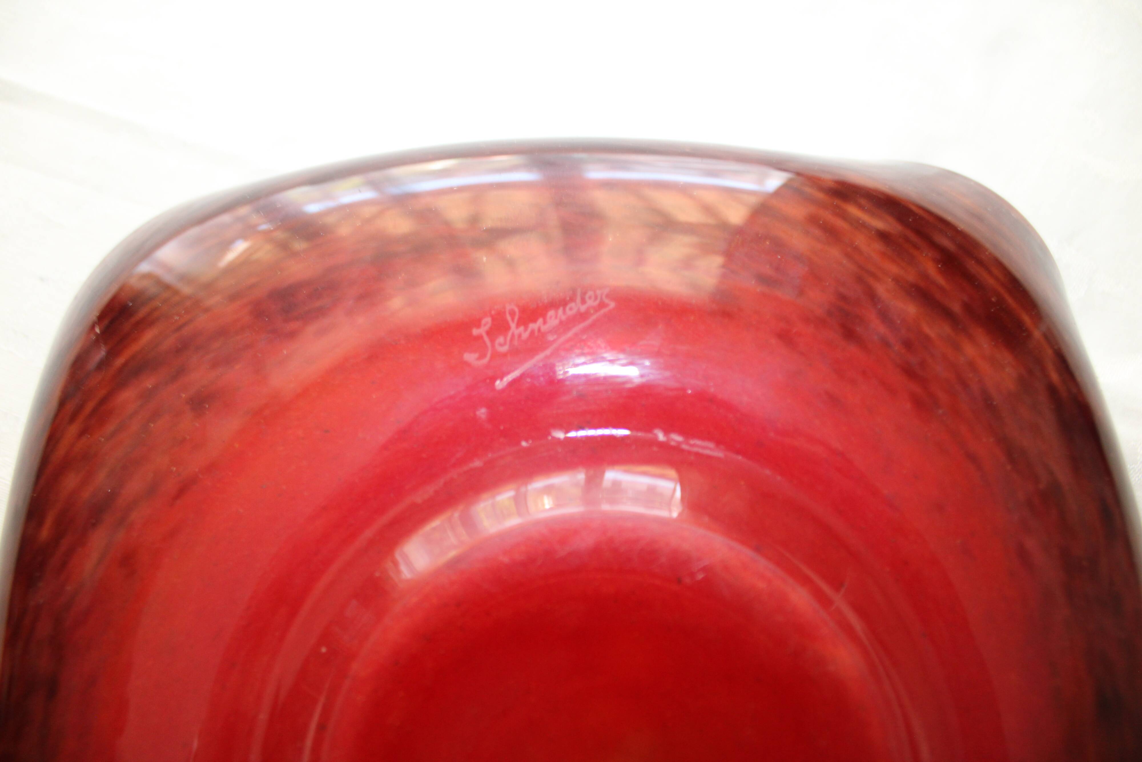 Fruit plate signed Schneider