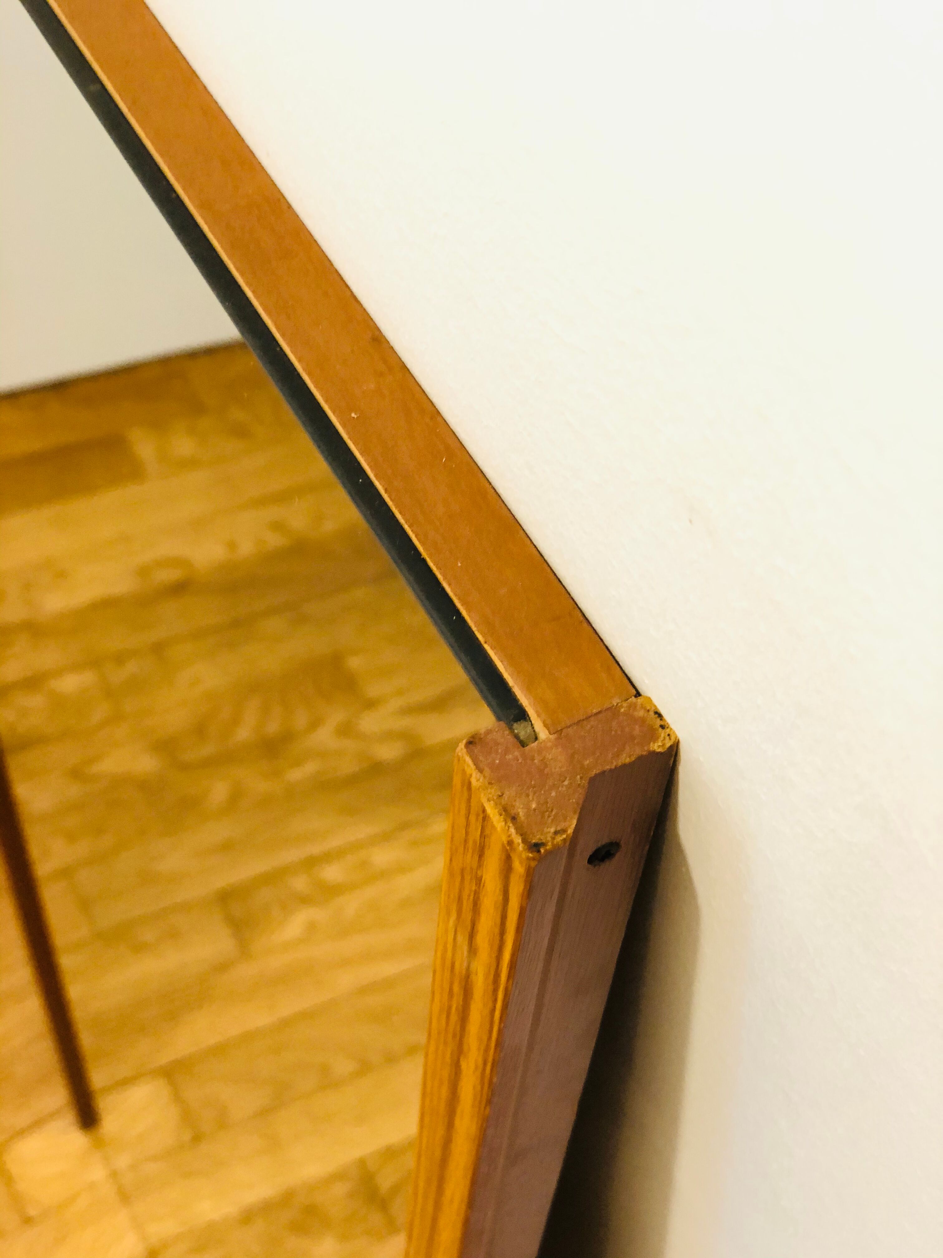 Scandinavian teak mirror 112 cm x 46 cm