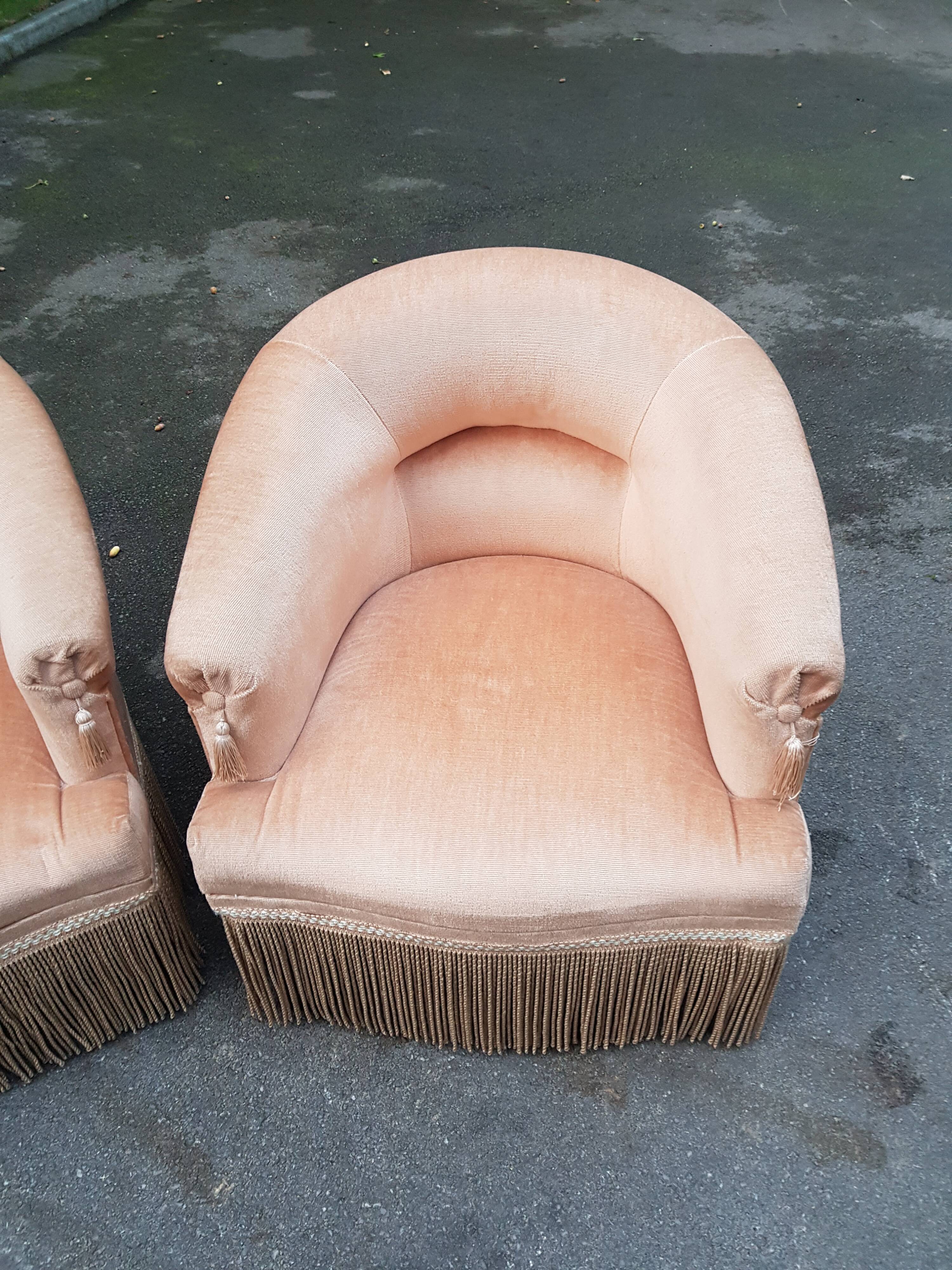 Pair of toad armchairs