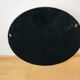 American beige round wall mirror 1970