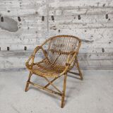 Vintage rattan armchair