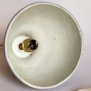 Suspension lampshade bell in vintage aluminum