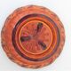 Amber moulded glass compotier on tripod pedestal around 1900/1930