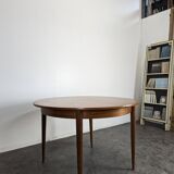 Scandinavian teak table with extension.