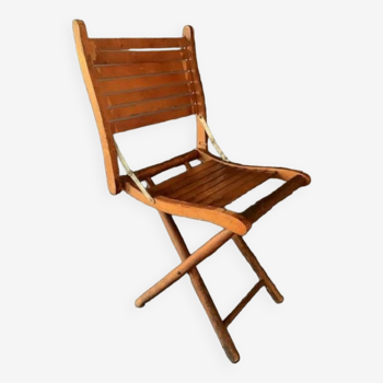 Small old folding wooden chair, 1940