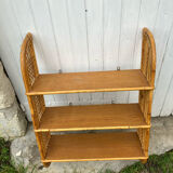 Vintage rattan wall shelf
