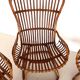 Italian Designer Mid Century Bamboo Armchairs, Set Of 4pcs.