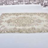 Beige And Brown Vintage Oushak Carpet sku 3578