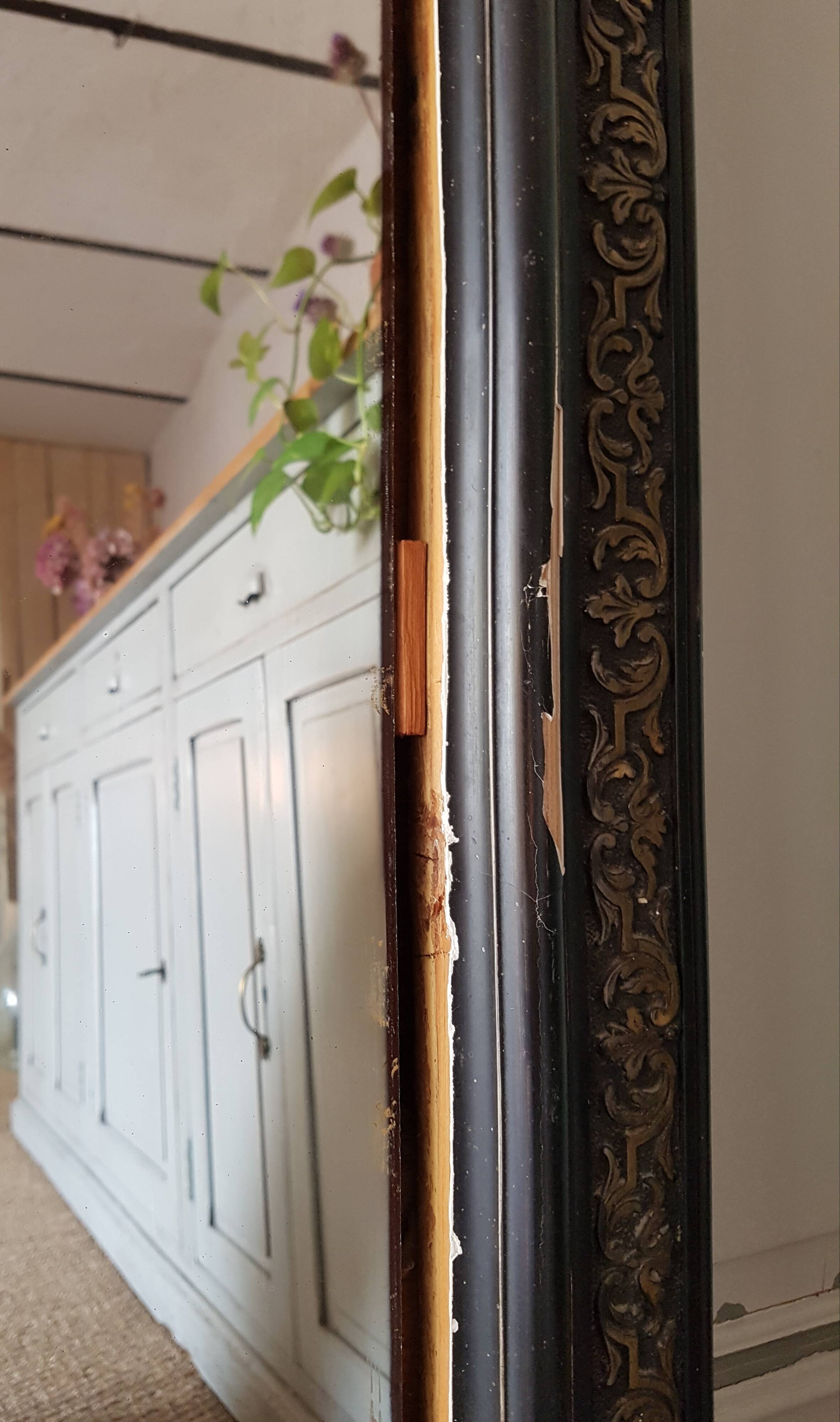 Black mirror Louis Philippe style, 104x79 cm