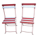 Pair of antique 1900s folding garden bistro chairs