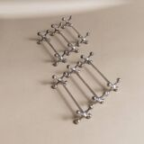 Set of 6 vintage silver-plated knife rests by Berndorf (Germany), 1880s.