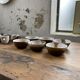Anthropomorphic ceramic teapot, cups and bowl set