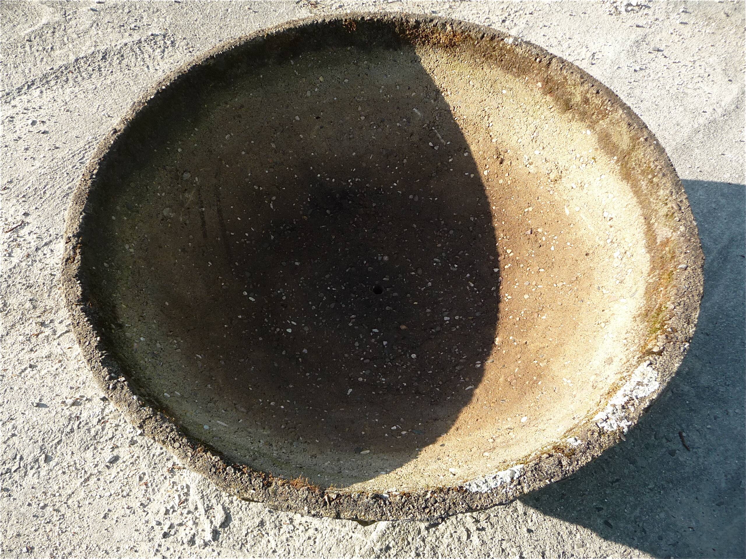 Large brutalist design garden planter bowl, germany 1960s