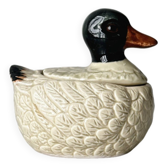 Ceramic duck mustard pot.