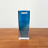 Mid-Century German Glass Block Vase by Ingrid Glas, Germany, 1960s