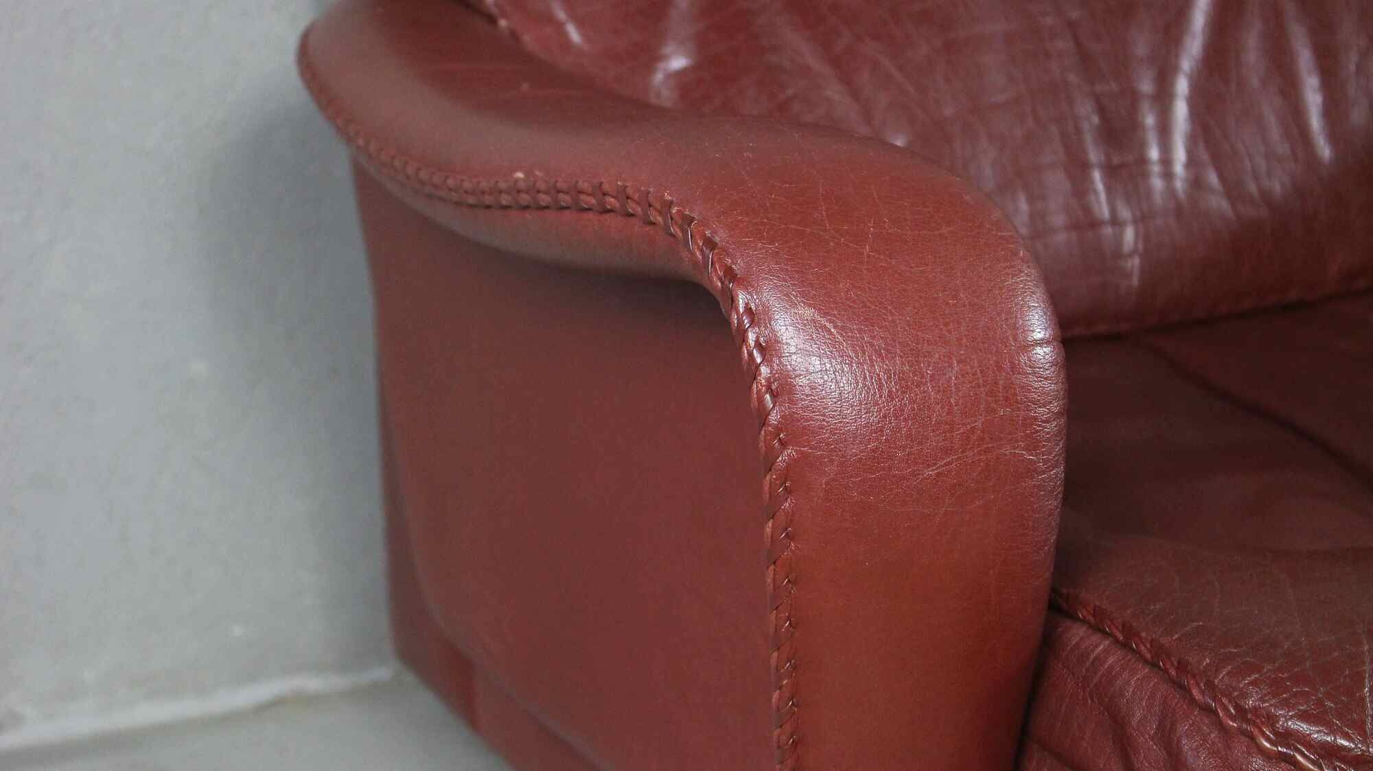 1970s Danish Brown Leather Chairs By Madsen & Schubell