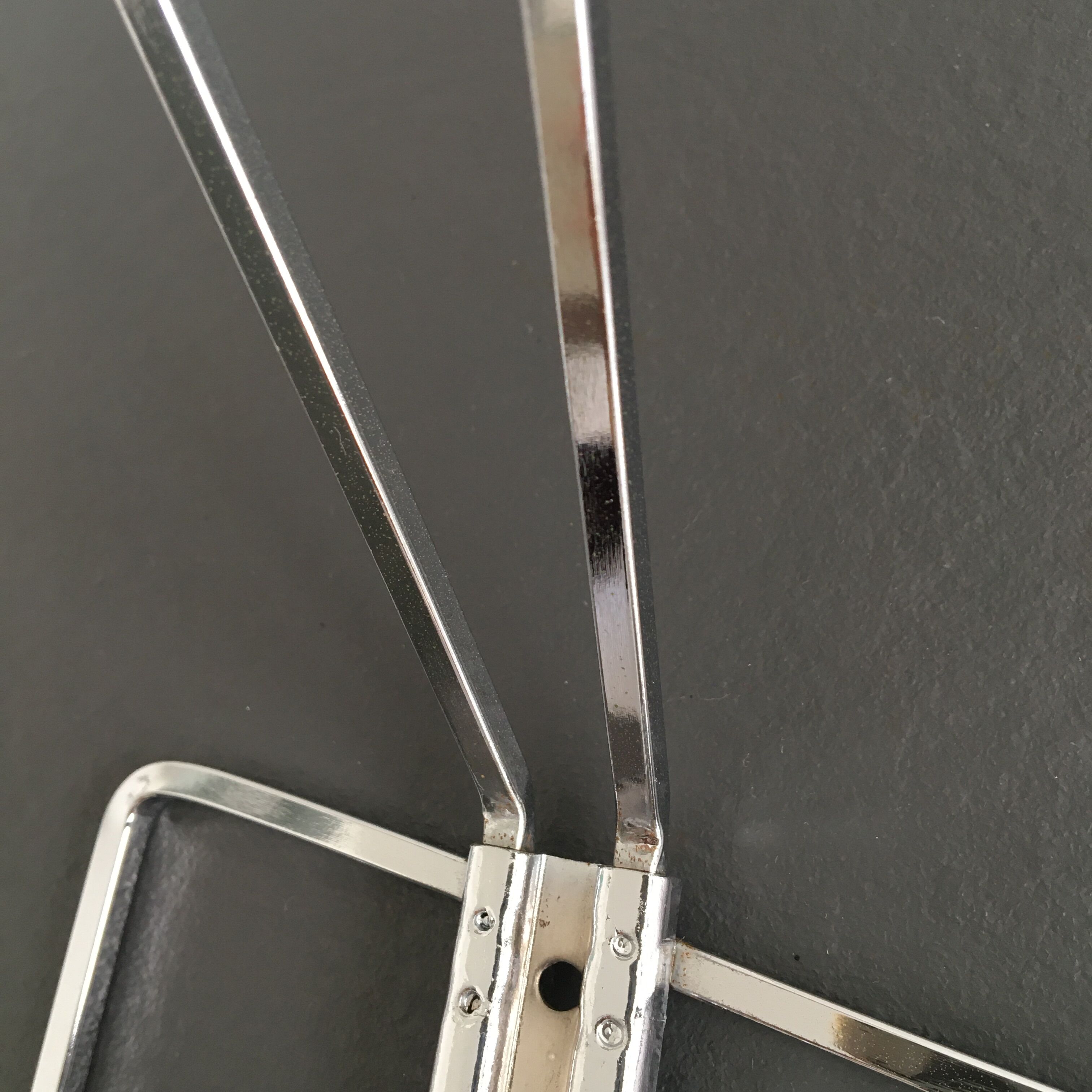 Vintage triple patère in silver metal