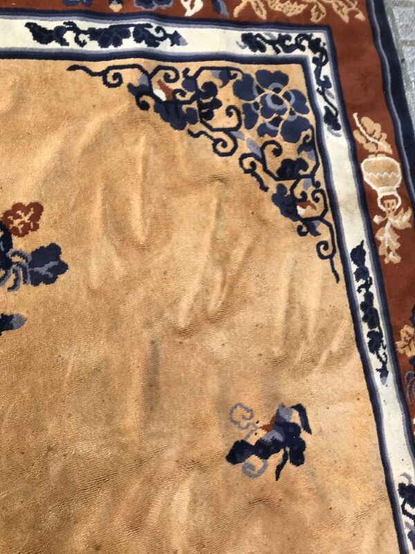 Tapis ancien point noué style chinois 204x310cm