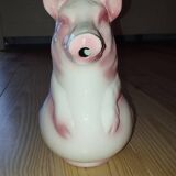 Large pig jug in earthenware – Saint-Clément France, exceptional condition