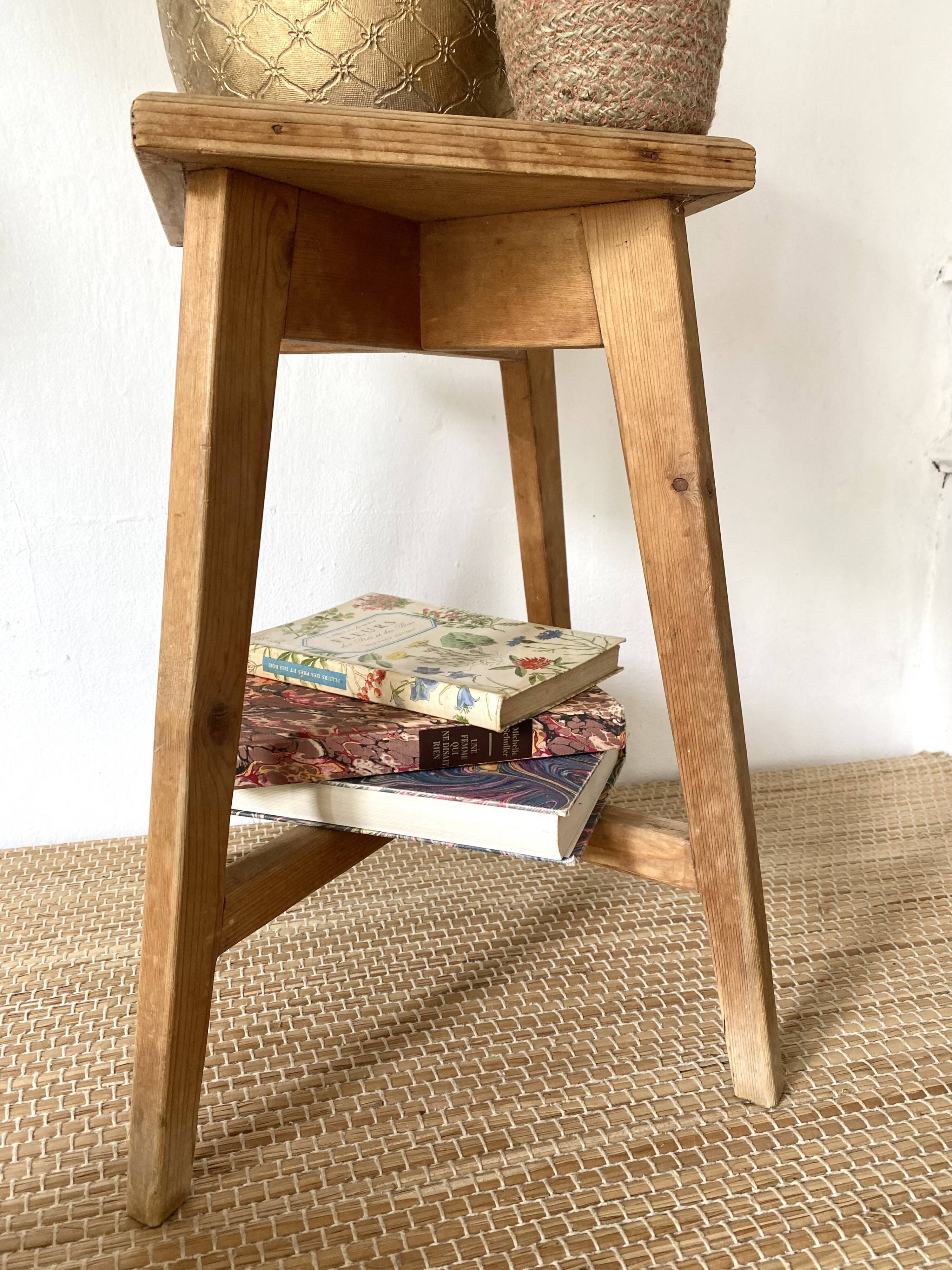 Wooden stool or plant door