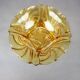 Decorative bullicante glass bowl from Murano, amber by Galliano Ferro from the mid-century, 1960s.