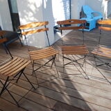 4 folding vintage terrace chairs