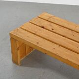 Large bench of Les Arcs by Charlotte Perriand, 1985