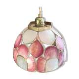 Mother-of-pearl and vintage brass pendant lamp