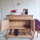 Antique wooden and marble buffet console