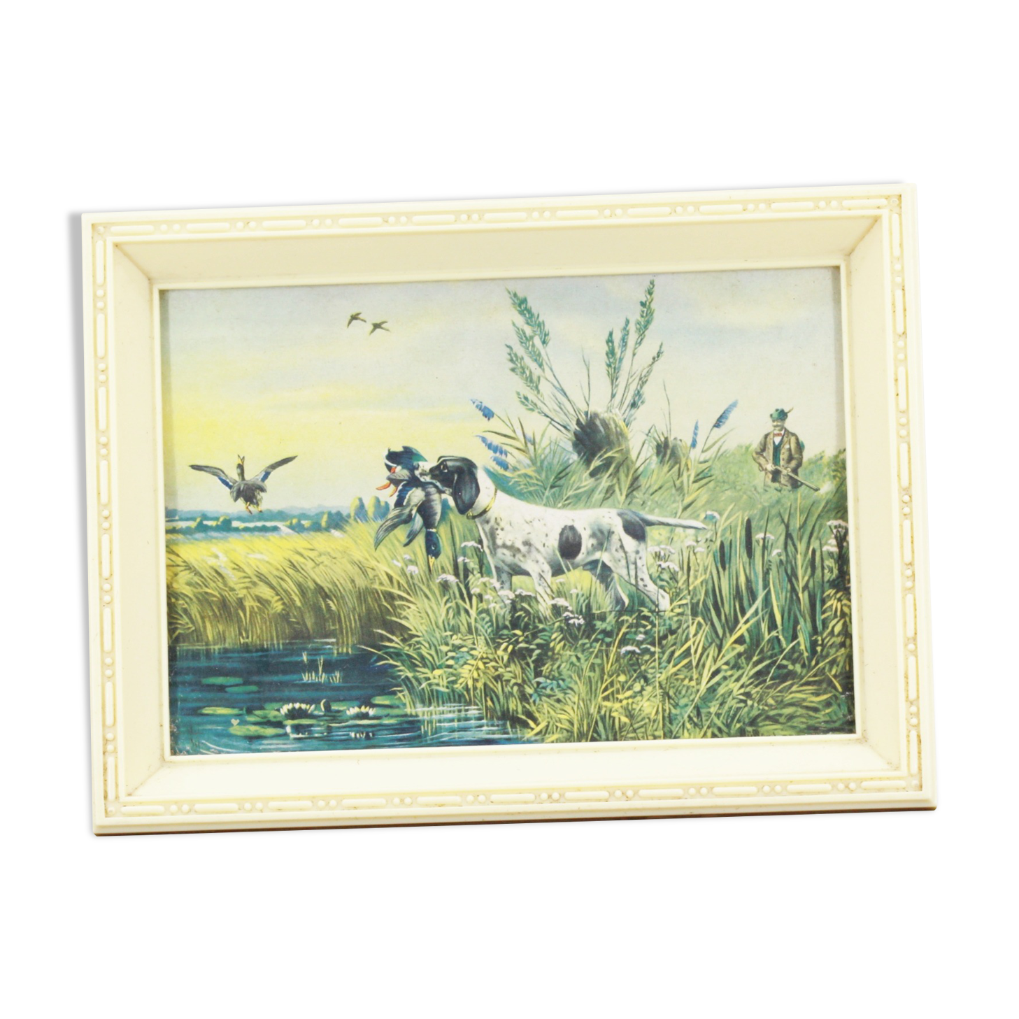 vintage dog painting