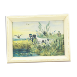 vintage dog painting