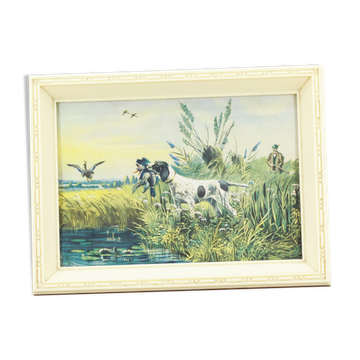 vintage dog painting