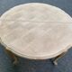 Extendable round Louis XV dining table, renovated in raw wood, 20th century, 200cm
