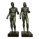 bronze sculptures with a green patina representing the Riace warriors