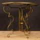 Console French half-moon of metal and marble
