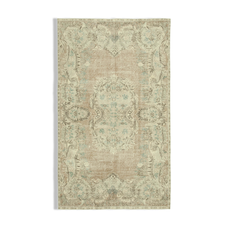 Tapis beige anatolien tissé à la main 170 cm x 287 cm