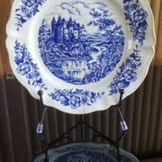 Set of 2 Sarreguemines porcelain collector's plates from the 70s