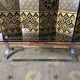 Coffee table in chromed metal and smoked glass 1970