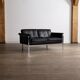 Horst Brüning Model 6912 two seater sofa in black leather for Kill International, Germany 1967