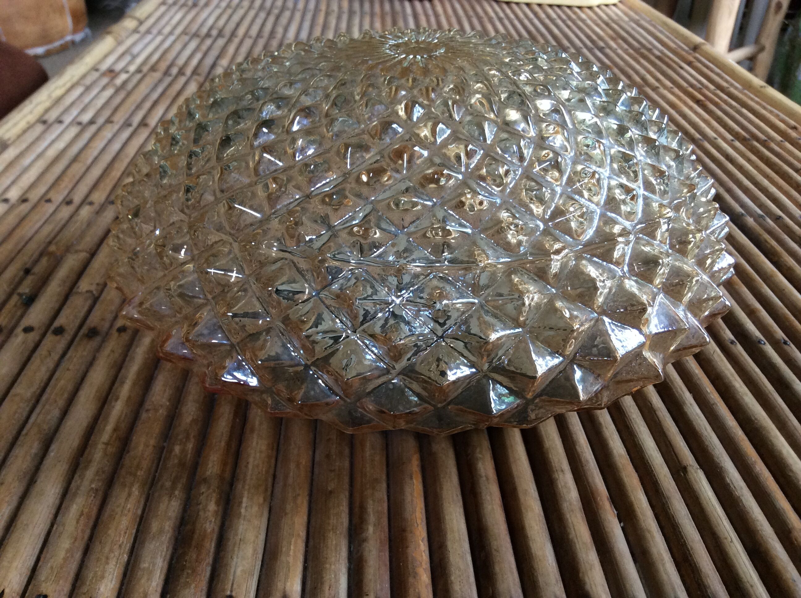 Molded glass ceiling light