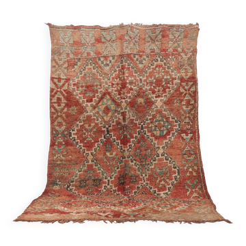 Tapis marocain vintage 187 x 313 cm - Tapis en laine berbère - Tapis fait main bohème