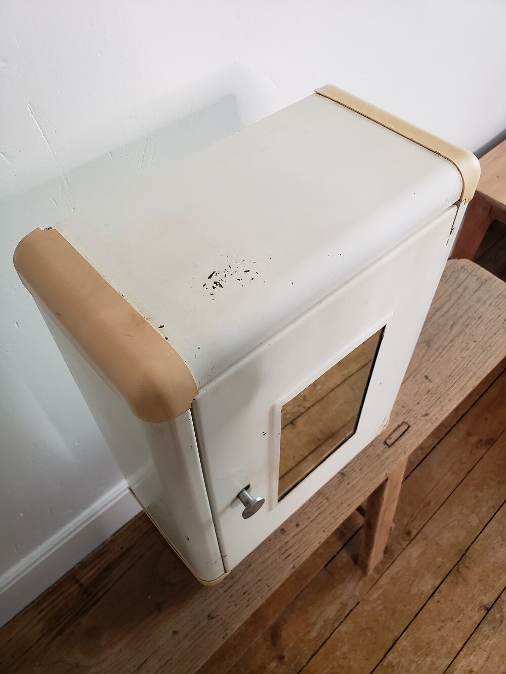 Metal pharmacy cabinet