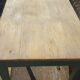 Table de ferme d'appoint patine turquoise