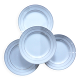 4 vintage flat plates porcelain from St Amand 191103