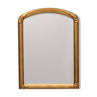 Deknudt Art Deco style Gold Wall Mirror Belgium 1970s